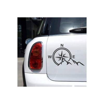 Pusula Araç Sticker 25x15 Cm - Kendinden Yapışkanlı