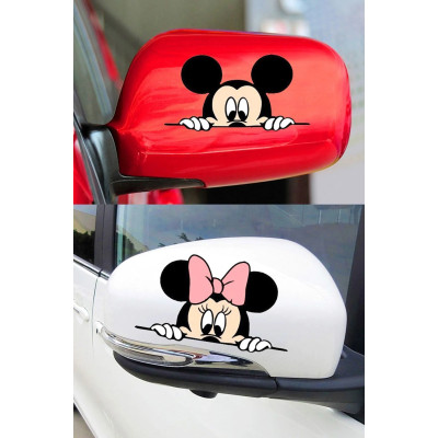 Miki Mini Dikiz Ayna - Araba, Motorsiklet, Kask Sticker