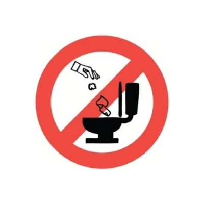 Çıkartma - Wc Sticker | Tuvalate Çöp Atmayınız