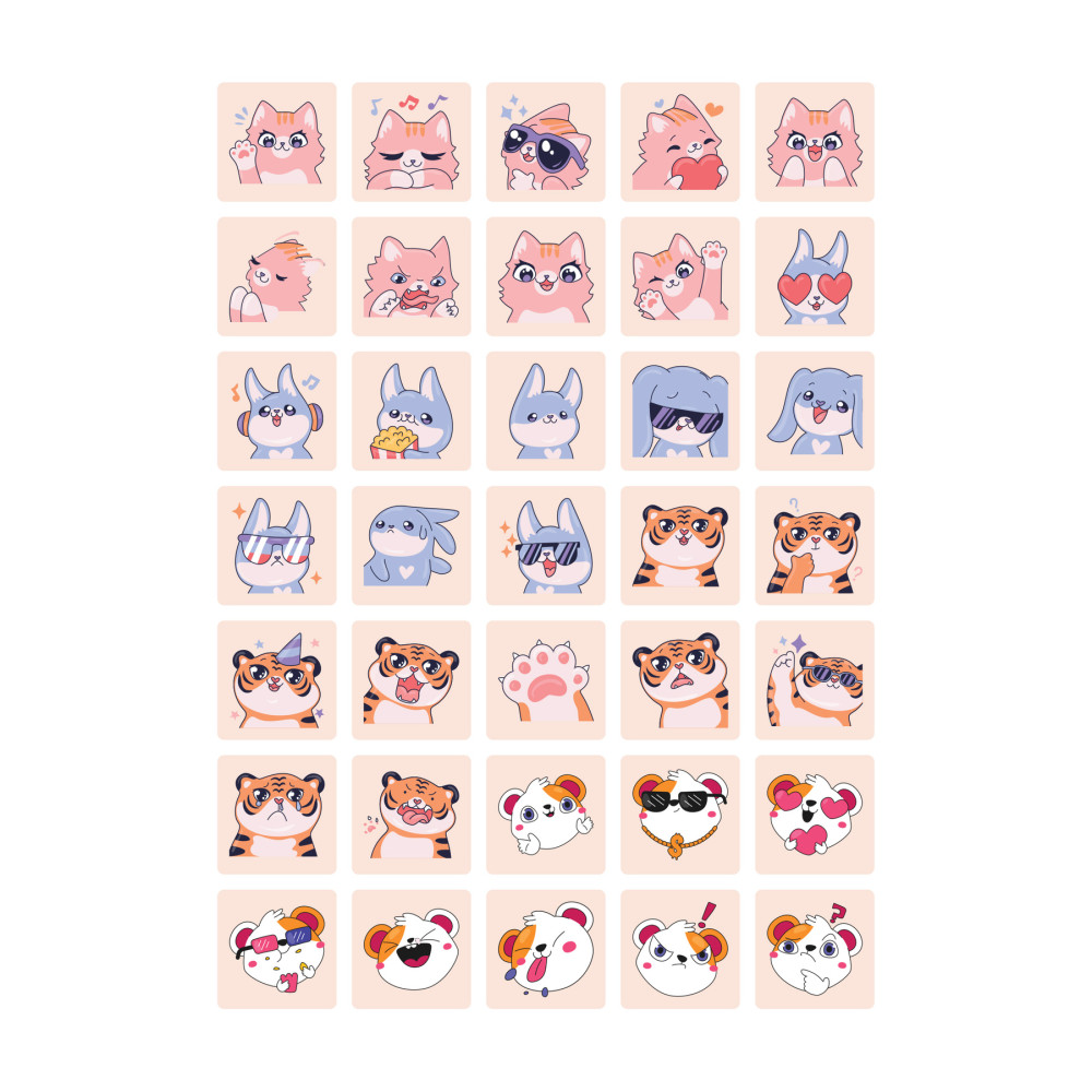 35 Adet Eğlenceli Sticker Etiket Set - Kişiselleştirici Çıkartmalar