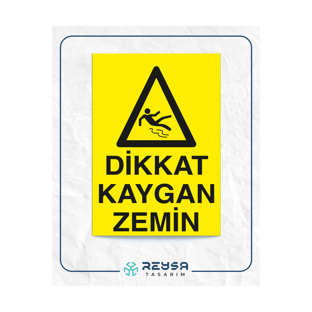 Dikkat Kaygan Zemin 21x30 Yapışkanlı Sticker