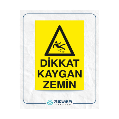 Dikkat Kaygan Zemin 21x30 Yapışkanlı Sticker