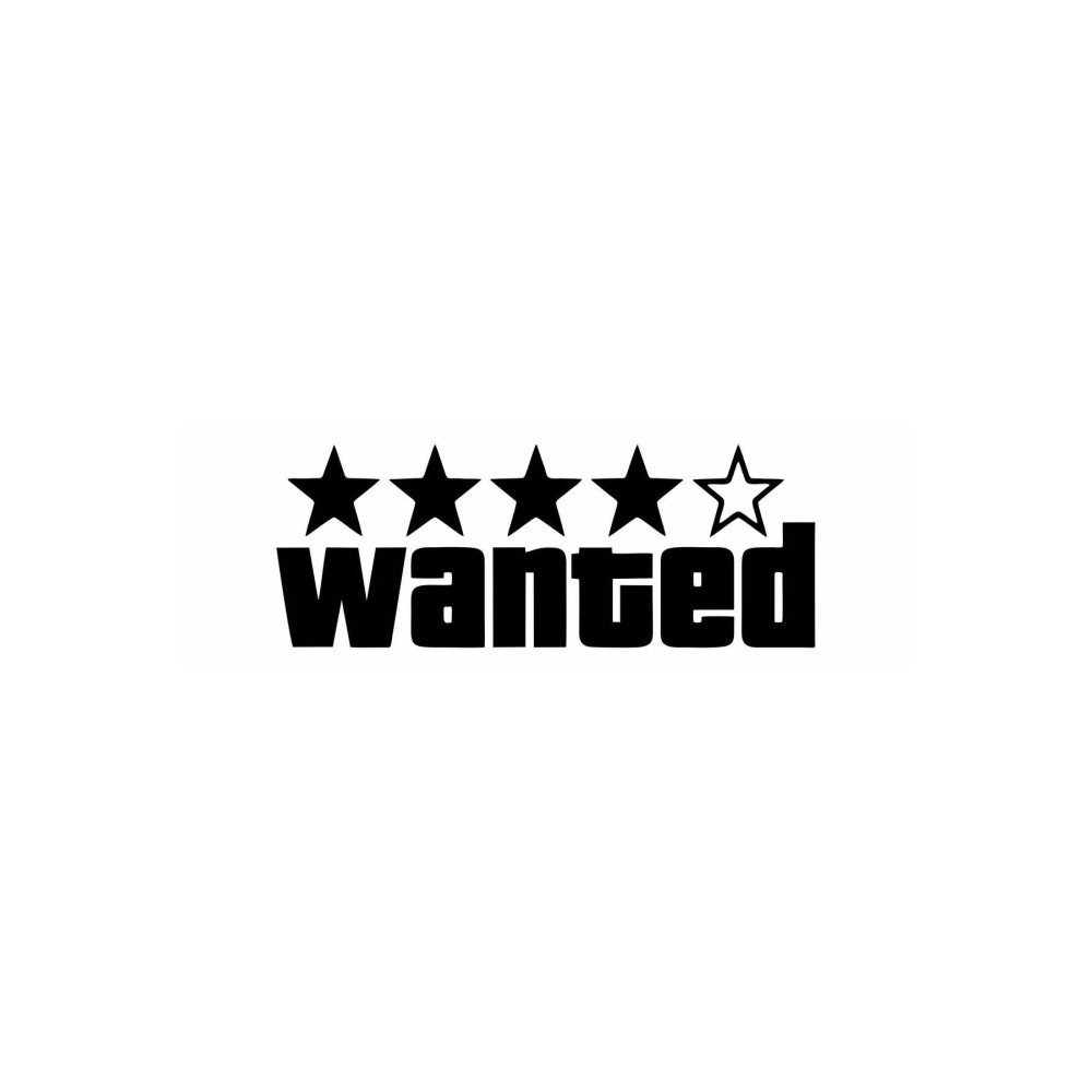 Wanted Motorsiklet Sticker 18x7 Cm - Uzun Ömürlü ve Kendinden Yapışkanlı